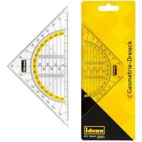Idena Geodreieck Idena 602035 - Geometrie-Dreieck aus Kunststoff mit Lineal und Winkelm