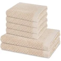 ROSS Handtuch Set Harmony, Walkfrottee (Spar-Set, 6-St), 4 X Handtuch 2 X Duschtuch im Set - Baumwolle - Saugstark