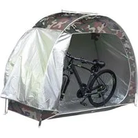 GarveeMore Bikerzelt Fahrrad Schuppen Speicherzelt für 2-3 Fahrräder,wasserdichtes 210DOxfo, 195x163cm Fahrrad Abdeckung Schutz mit Türen,großer Lagerraum,für Home