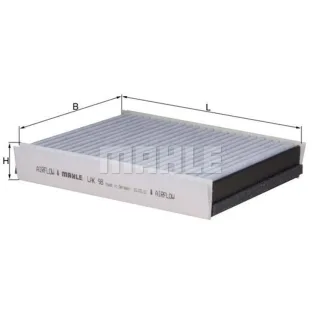 Mahle Aktivkohle-Innenraumfilter Mercedes M-Klasse W163 LAK98