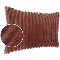 Kisska Dekokissen LILLI BIG CORD Velour Ambiente dekorieren, Kissenüberzug ohne Füllung BIG-Cord UNI 50x30cm Einfarbig Rosa