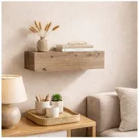 HTI-Living Wandregal mit Schublade 40 cm Artisaneiche, 1 Stück 1-tlg.