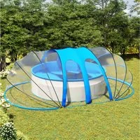 vidaXL Poolüberdachung, Pool-Kuppel Oval 620x410x205 cm