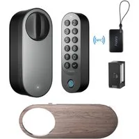 Aqara Türschlossantrieb U200 Kit mit Fingerabdruck-Erkennung, (Bluetooth, Matter over Thread, Smartlock mit Apple Home Key, Einfache Installation, Verschiedene Entriegelungsmethoden), Unterstützt Apple Home, Google Home, Alexa und SmartThings