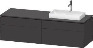 Duravit L-Cube Konsolenwaschtischunterbau wandhängend Graphit Supermatt 1620x550x482 mm - LC4871R808 LC4871R80800000