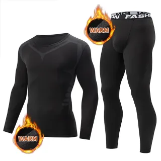 TENGOO Men's Thermal Underwear Set, Long johns set, Compression Thermal Base Layer Set, Moisture Wicking & Breathable Ba