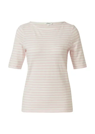 s.Oliver - T-Shirt pink/weiß - Gr. - 46