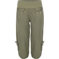 malito more than fashion Caprihose malito Damen Capri Hose aus Leinen, Stoffhose in Unifarben, Freizeit 3/4 Leinenhose