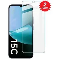 Wigento Displayschutzglas 2x für Xiaomi Redmi 15C 5G / 4G Bildschirmschutz 9H HD Hartglas für Xiaomi Redmi 15C 5G / 4G, Spar Set 0,26mm 9H 2.5D Hart Glas Folie, hoher Schutz