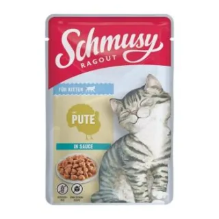 Schmusy Ragout Nassfutter Kitten in Sauce Pute 88x100 g