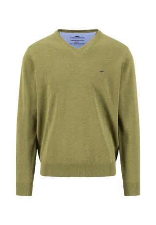 FYNCH-HATTON - V-Neck, Superfine moss - Gr. - 3XL
