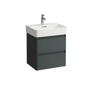 LAUFEN Waschtischunterschrank BASE 2.0 400x521x515 2 Schubl m. Griffmulde f.WT H810282 verkehrsgrau, H4113621082661
