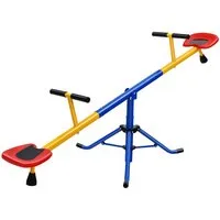 COSTWAY Wippe Gartenwippe 360° drehbar, mit 2 Sitzer
