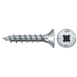 Fischer Spanplattenschraube 3,0x20 PowerFast FPF II CZF BC, Senkkopf, Kreuzschlitz PZ, Vollgewinde - 670031