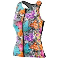 Beco Beermann Tankini BEsuit Racerback (1-St) mit Front- Reißverschluss und Innen-BH in aufregendem Blütendesign