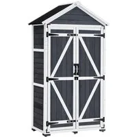 MCombo Gerätehaus MCombo Gartenschrank Werkzeugschrank 1000, Outdoor-Schrank Gartenbox, Satteldach, Holz,48 X 90 X 178 cm