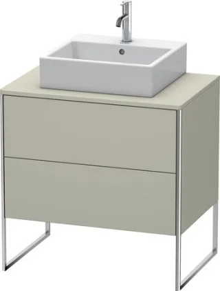 Duravit XSquare Konsolenwaschtischunterbau bodenstehend Taupe Seidenmatt 800x548x778 mm - XS49200606 XS492006060