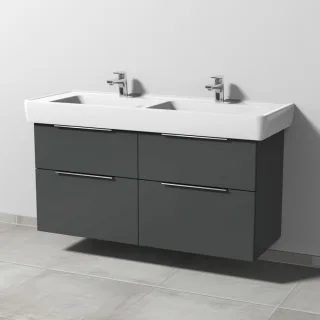Sanipa 3way Waschtischunterbau zu Laufen Pro A Waschtisch mit 4 Auszügen, Anthrazit-Matt UM76022