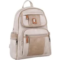 ITALYSHOP24 Rucksack Damen CityRucksack Tagesrucksack Schultertasche Freizeit Reise Urlaub, Backpack Schule Travel Wandern Arbeit Tasche Daypack Leder Optik Bag
