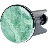 Sanilo Waschbeckenstöpsel Marmor Grün, Ø 4.0 cm, hochwertig, universell, mit Motiv, 100% wasserdicht
