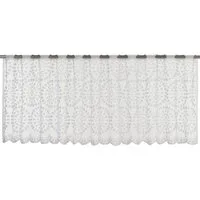 ELBERSDRUCKE Scheibengardine Bistrogardine mit Webösen Circolo weiß 45 x 160 cm (1 St), Ösen, transparent, Polyester, einfarbig, modern, Sichtschutz