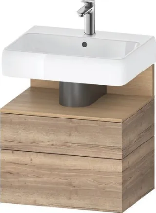 Duravit Qatego Waschtischunterbau wandhängend Eiche Marmoriert Matt 590x470x590 mm - QA4393030550010 QA4393030550010