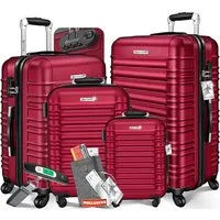 KESSER Kofferset, 4 Rollen, (4 tlg), 4tlg. Hartschalenkofferset Hartschalenkoffer Reisekoffer Set
