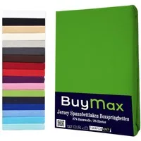 Buymax Spannbettlaken Wasserbett Spannbettlaken für Boxspringbetten Matratzen bis 35 cm Höhe, Jersey, Gummizug: Rundumgummi, (1 Stück), Spannbetttuch 97% Baumwolle, 3% Elasthan, atmungsaktiv, 40 cm Steghöhe