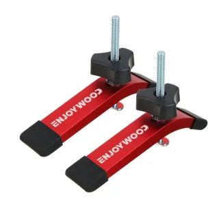 2 Pack ENJOYWOOD Quick Acting T Track Hold Down Clamps with T bolts and Silder Aluminum Alloy Woodworking Clamps for Rou