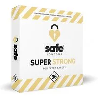Safe Kondome 36er Pack Super Strong Verhütung Sex Condoms mit Vanille Duft Packung, 36 St., 36er Pack, Extra Stark