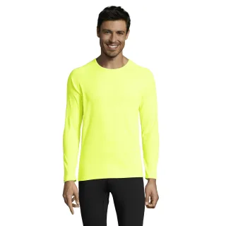 SOLS - T-Shirt für Herren - Sport Langärmlig (Neon-Gelb)