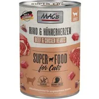 MAC'S Rind & Hühnerherzen 400 g - 6 Stück, Nahrungsergänzungsmittel für: Katze