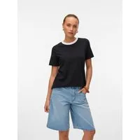 Vero Moda Kurzarmshirt VMPAULINA SS T-SHIRT GA JRS NOOS Baumwolle, regular fit