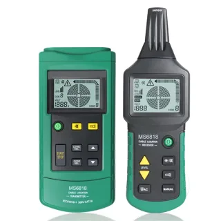 MS6818 Wire Cable Tester Tracker 12-400V AC DC Voltage Meter Receiver Transmitter for Underground Wall Cable Network Tel