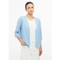 s.Oliver Cardigan Strickjacke Feinstrickjacke mit 3/4-Arm und Wellenkante