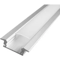 ENERGMiX LED-Stripe-Profil 2 Meter Aluprofile Alu Schiene Profil LED Kanal Schiene für LED Strip, Profil Kanal LED Leiste 200cm inkl. Clips und Endkappen