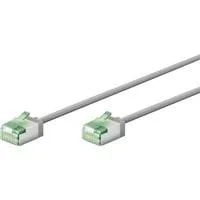 Ultraflexibles Cat.8.1 Patchkabel slim, U/FTP grau, 3 Meter, extrakurze Stecker