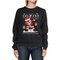 MoonWorks Sweatshirt Sweatshirt Damen Weihnachten Dabbing Santa Weihnachtsmann Dab Motiv