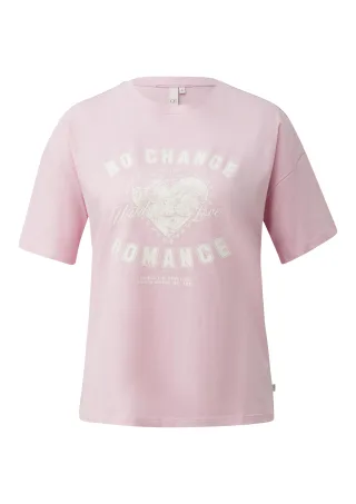 qs - T-Shirt pink/creme - Gr. - M