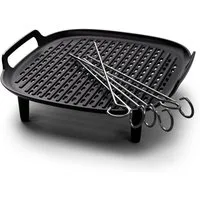 Philips Airfryer-Grillrost HD9959/00 für Airfryer XXL 5000er Serie, NA342,HD9285, inkl. 6 Spieße,spülmaschinenfest