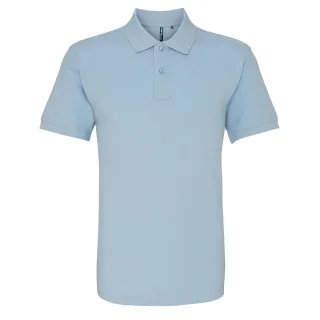 Asquith & Fox Mens Plain Kurzarm-Poloshirt (Sky)