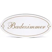 Dekolando Hinweisschild Türschild Oval - Badezimmer - Schild 15 x 7 cm - Schilder Türschilder, (1 St)