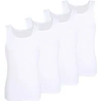 TOM TAILOR Unterhemd TOM TAILOR Herren Tank-Top weiß uni 4er Pack (4-St)