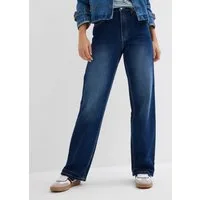 bonprix Weite Jeans loose fit Passform, hoher Bund, aus überwiegend Baumwolle