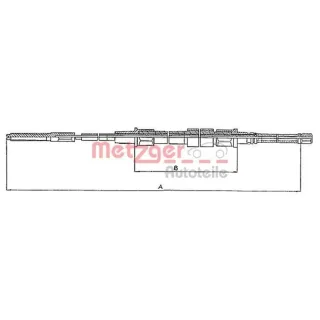 Metzger Handbremsseil hinten VW Golf 2 Jetta 2