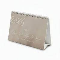 NORDEULE Tischkalender 2026, Planer zum Aufstellen A5 quer, ideal für den Bürotisch, Arbeitsplatz, Sideboard, Regal oder Geschenk