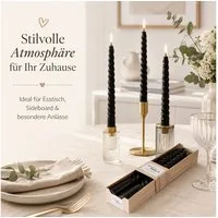 BOLTZE Tafelkerze Stabkerze Twisted 6er-SET (6er-SET, 6-tlg)