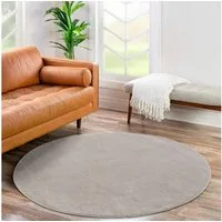 Jimri Teppich Fluffy flauschiger Teppich Läufer Hochwertige Kurzflor Teppich, Rund