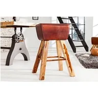 riess-ambiente Barhocker TURNBOCK 75cm coffee / natur, mit Massivholzbeinen