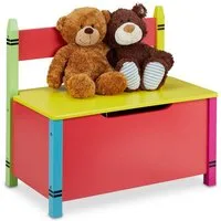 relaxdays Truhenbank Kindersitzbank mit Stauraum